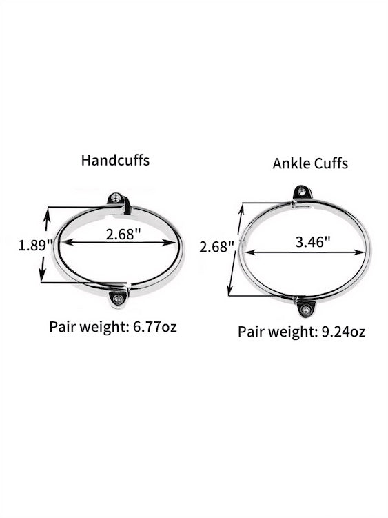 Metal Bondage Handcuffs And Ankle Cuffs