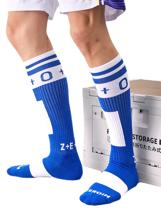 Men's Long White Football Socks