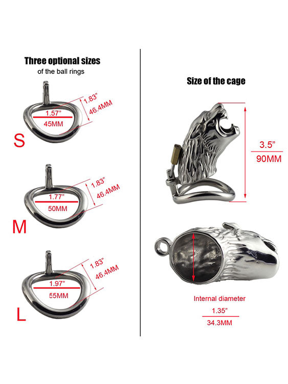 X-Wolverine Locking Chastity Cage