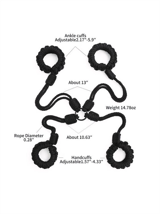 Handcuff With Rope Handmade Bondage Rope Handcuffs and Ankle Cuffs - Bondage - BDSM - Sex ...