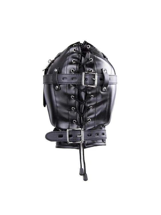 Premium Black Bondage BDSM Fetish Head Hood Mask With Mouth Cover premium-black-bondage-bdsm-fetish-head-hood-mask-with-mouth-cover