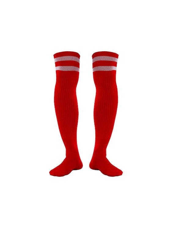 Colorful Stripes Thigh Socks For Men