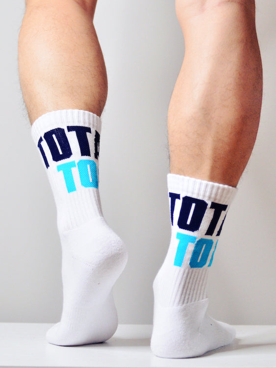 Dirty Talk Series Blow Me White Socks