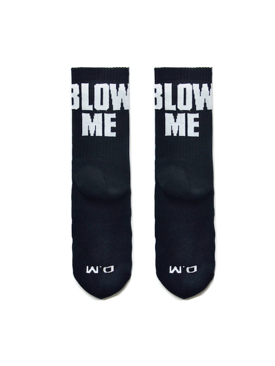 Dirty Talk Series Blow Me White Socks
