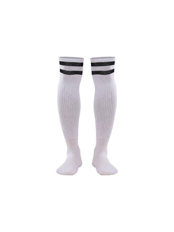 Colorful Stripes Thigh Socks For Men