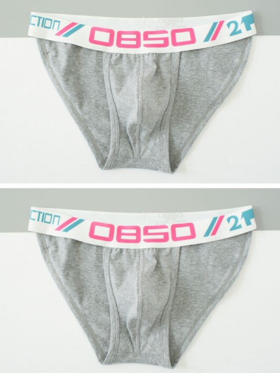 2 PCS Simple Pure Cotton Low Waist High-Cut Brief