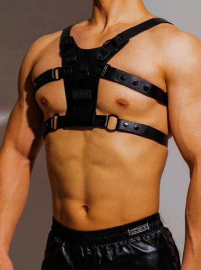 Adjustable Bondage Belt with Sexy Metal Accents for Men