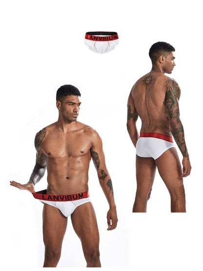Underwear with Big Pouch and Letter Prints