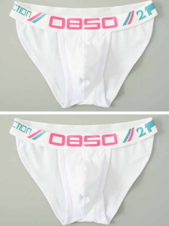 2 PCS Simple Pure Cotton Low Waist High-Cut Brief